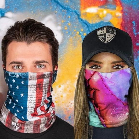 🍄 Colorful Galaxy Microfiber Sports Gaiter Neck / Face / Head Cover - Picture 3 of 8